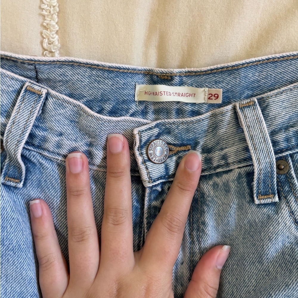 Levi's Blue Straight Leg Jeans Classic Style - Picture 2 of 6